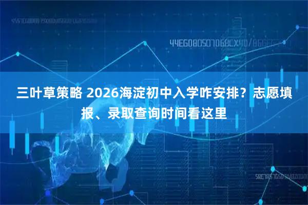 三叶草策略 2026海淀初中入学咋安排？志愿填报、录取查询时间看这里